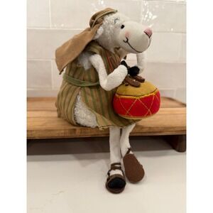 DaySpring Sheep Drummer Boy Plush Shelf Sitter Nativity 2005 Eli‎ Really Woolly